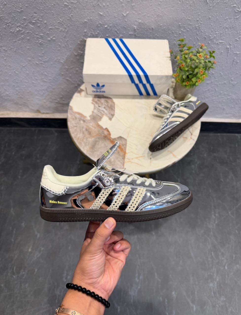 Buy Adid_ass Samba x Wales Bonner Silver