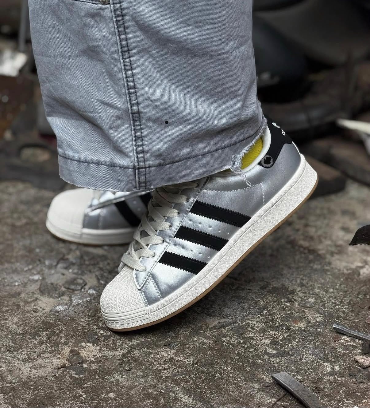 Buy Adid_ass Superstar Silver White Gum - Image 6