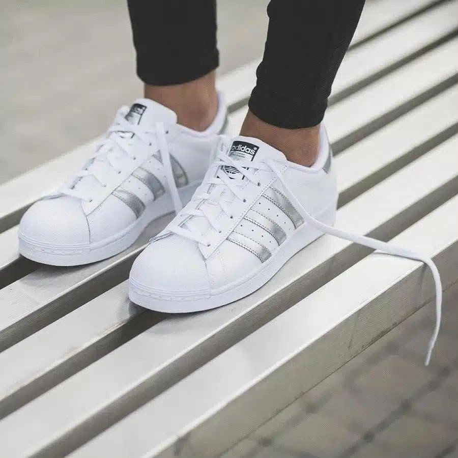 Buy Adid_ass Superstar White Silver Shoes - Image 2
