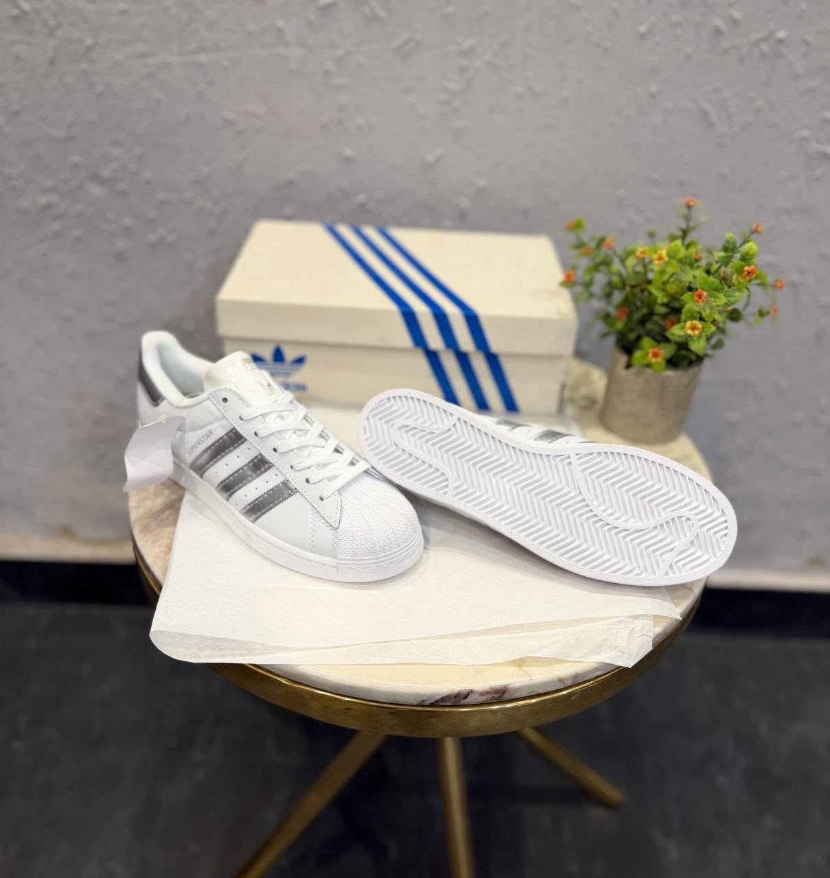 Buy Adid_ass Superstar White Silver Shoes - Image 4