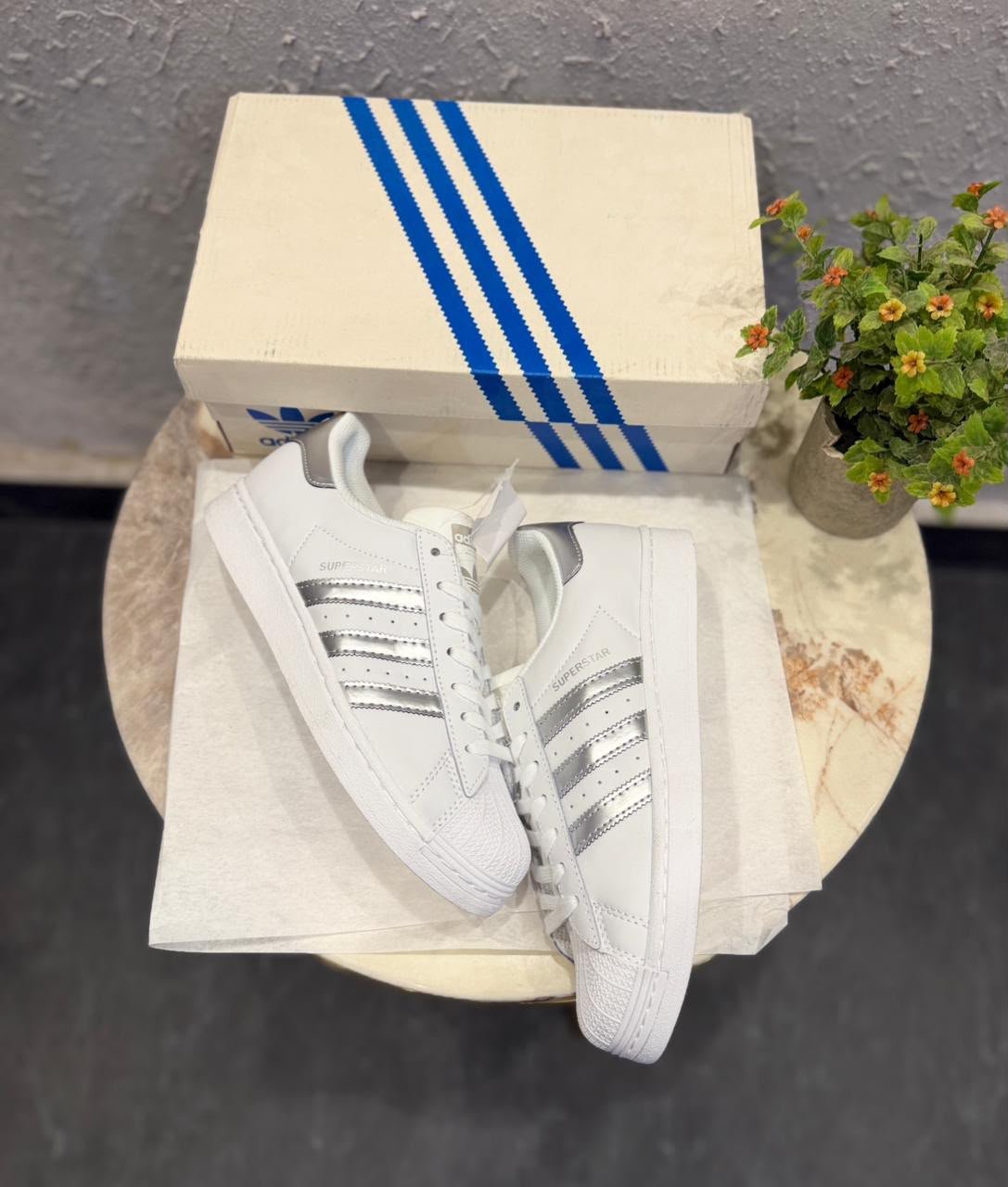 Buy Adid_ass Superstar White Silver Shoes - Image 5