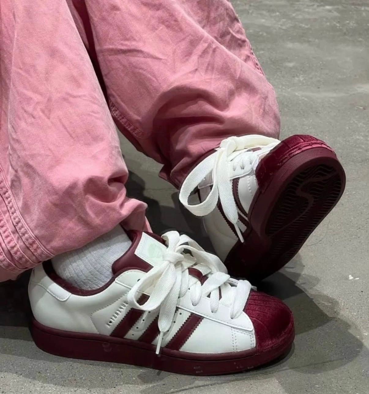 Buy Adid_ass Superstar Wine White Sneakers - Image 6