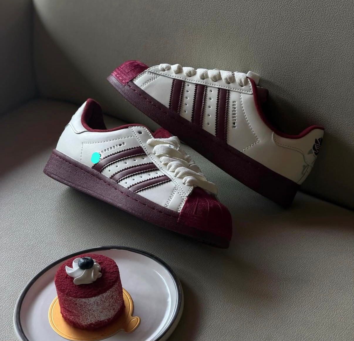 Buy Adid_ass Superstar Wine White Sneakers - Image 7