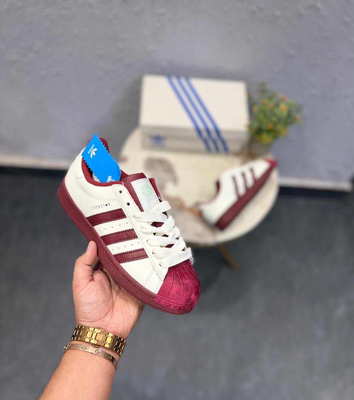 Buy Adid_ass Superstar Wine White Sneakers