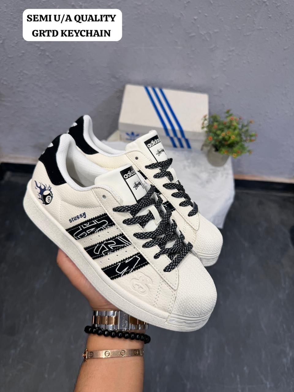 Buy Adid_ass Superstar x Stussy Ball Shoe - Image 2