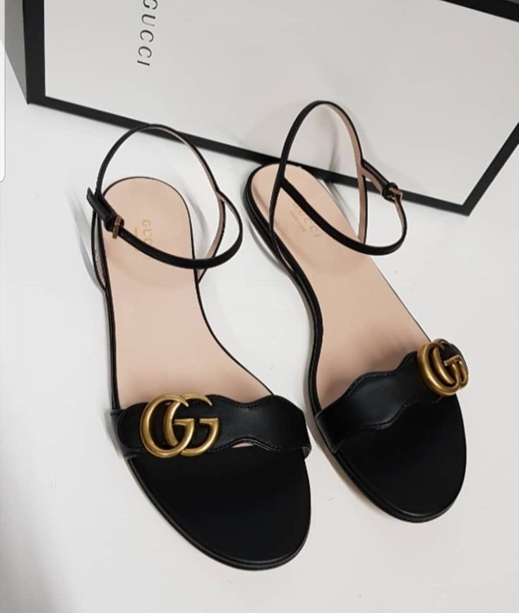 Buy Guc_cii Marmont GG Leather Flats - Image 8