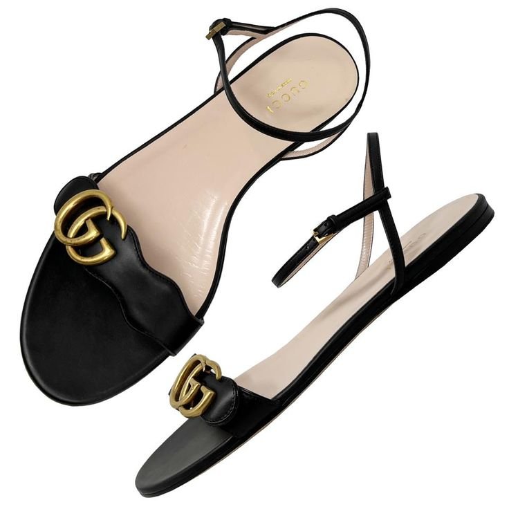 Buy Guc_cii Marmont GG Leather Flats - Image 9