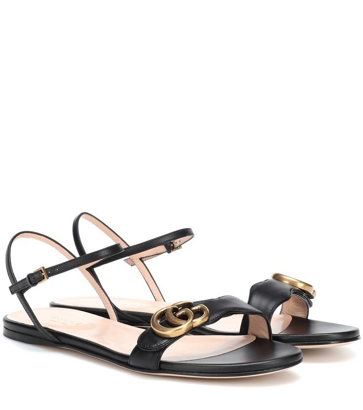 Buy Guc_cii Marmont GG Leather Flats - Image 10