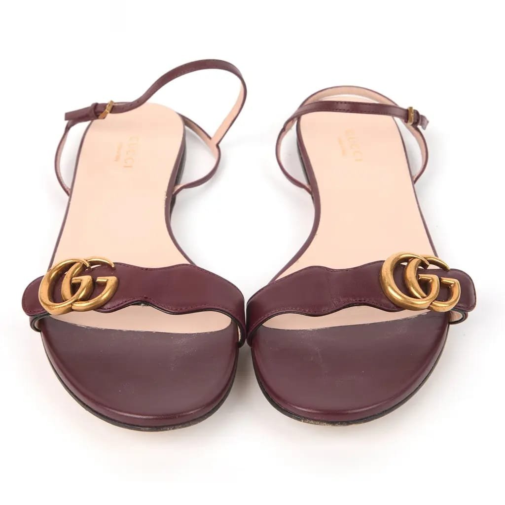 Buy Guc_cii Marmont GG Leather Flats - Image 17