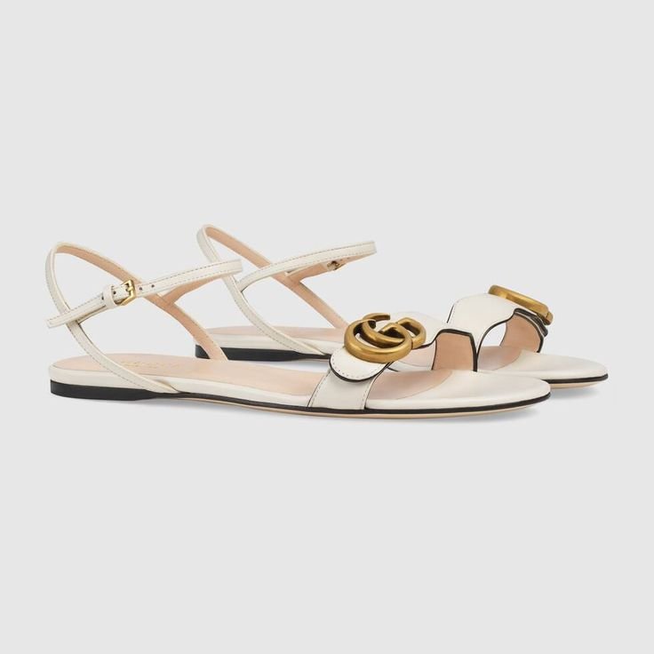 Buy Guc_cii Marmont GG Leather Flats - Image 3