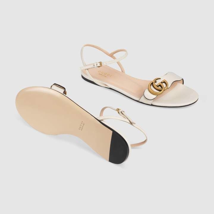 Buy Guc_cii Marmont GG Leather Flats - Image 4