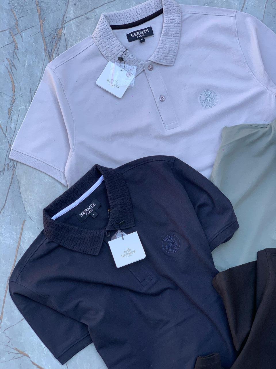 Buy Herm_èss Cotton Lycra Polo Shirts - Image 2