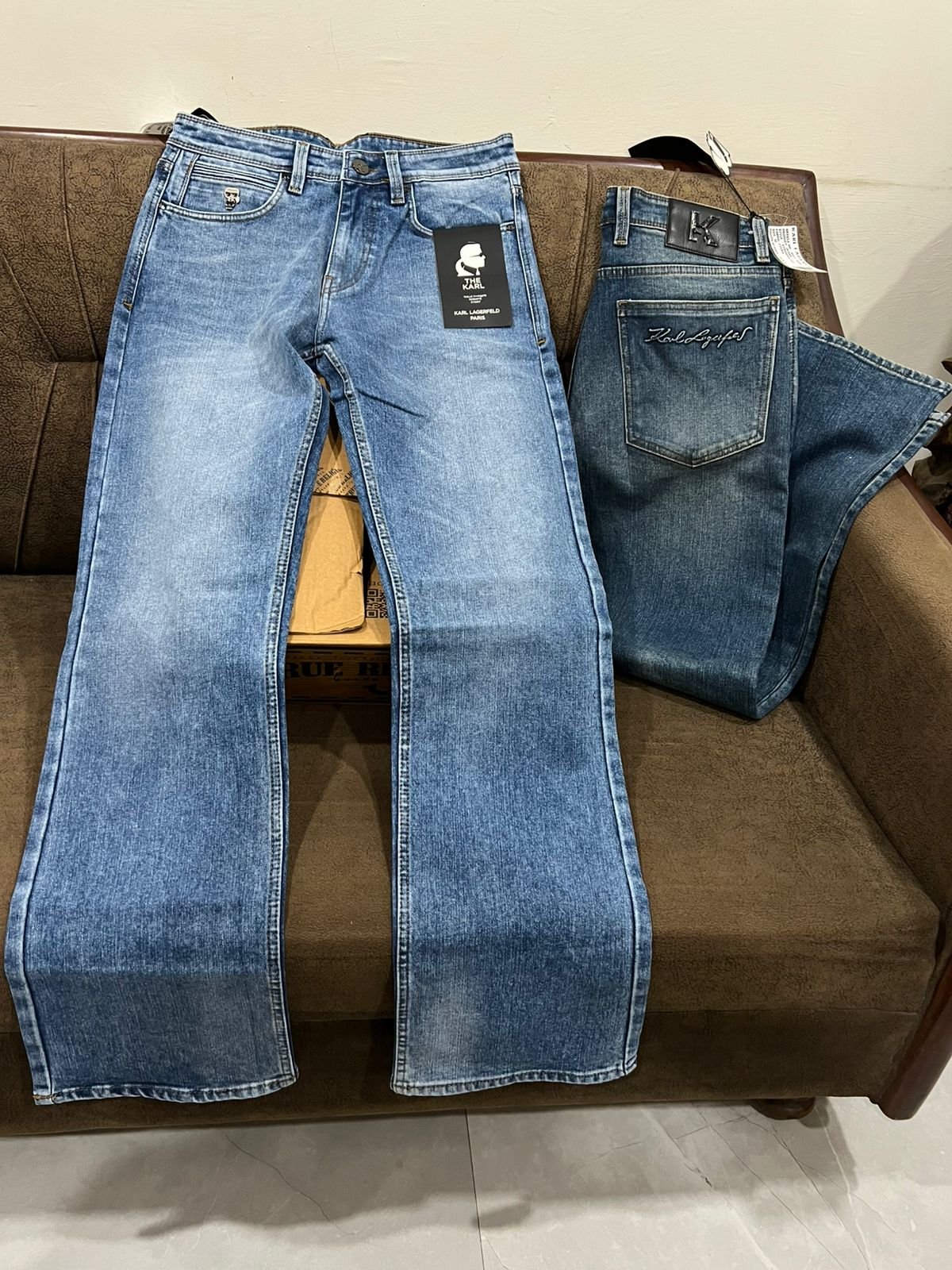 Buy Ka_rll Lagerfeld Straight Fit Jeans
