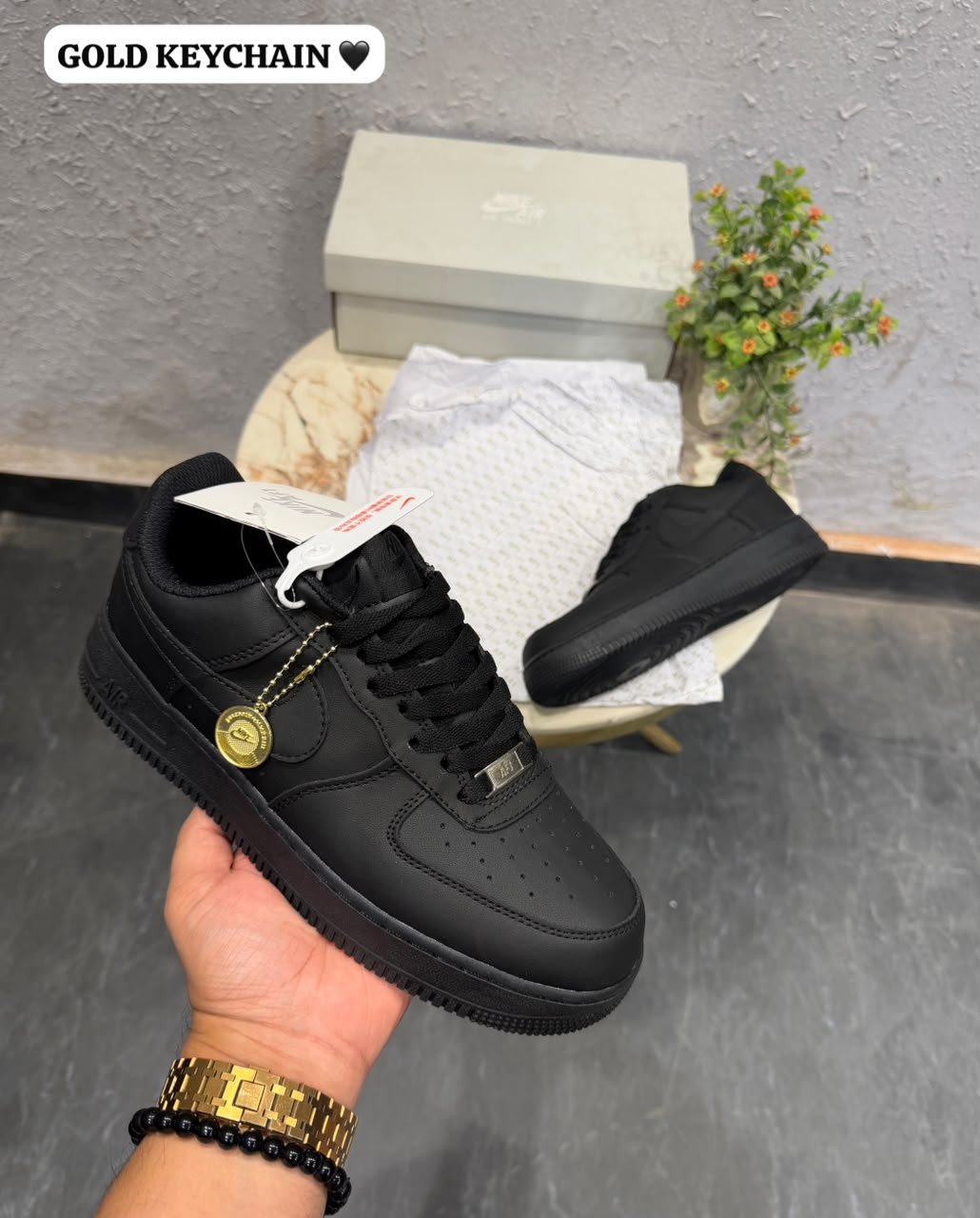 Buy Ni_kee Air Force 1 Triple Black Shoes - Image 3