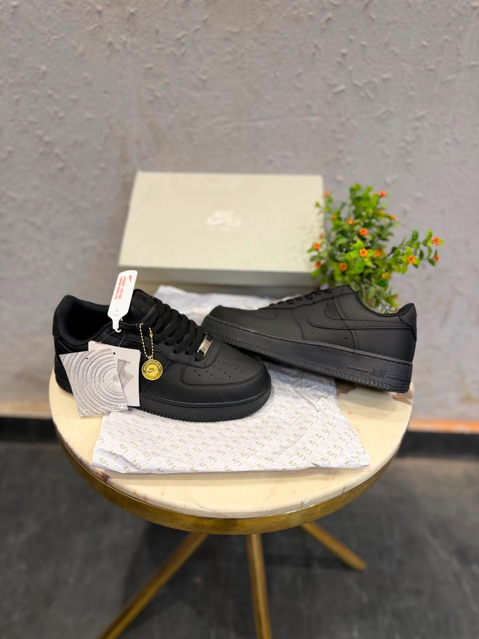 Buy Ni_kee Air Force 1 Triple Black Shoes - Image 4