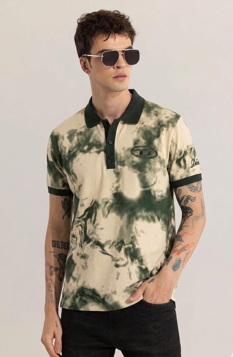 Buy Premium Washed Polo Collar T-Shirt - Image 8