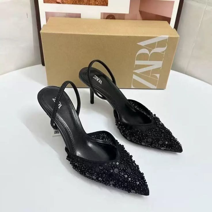 Buy Za_raa Rhinestone Slingback Heels - Image 2