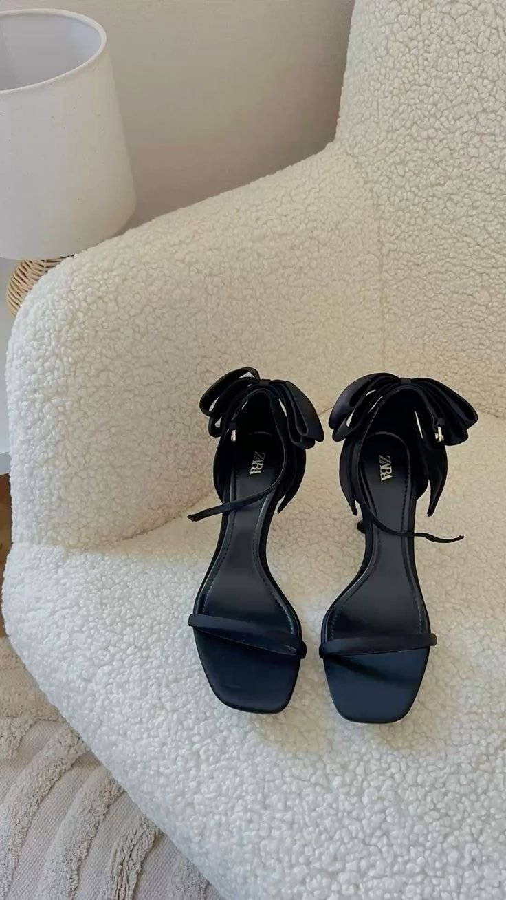 Buy Za_raa Satin Bow High Heel Sandals - Image 4