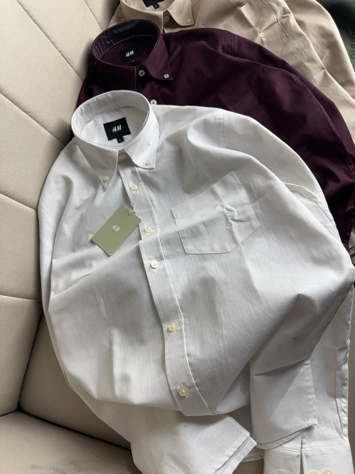 Premium Linen Cotton Plain Shirt Men - Image 7