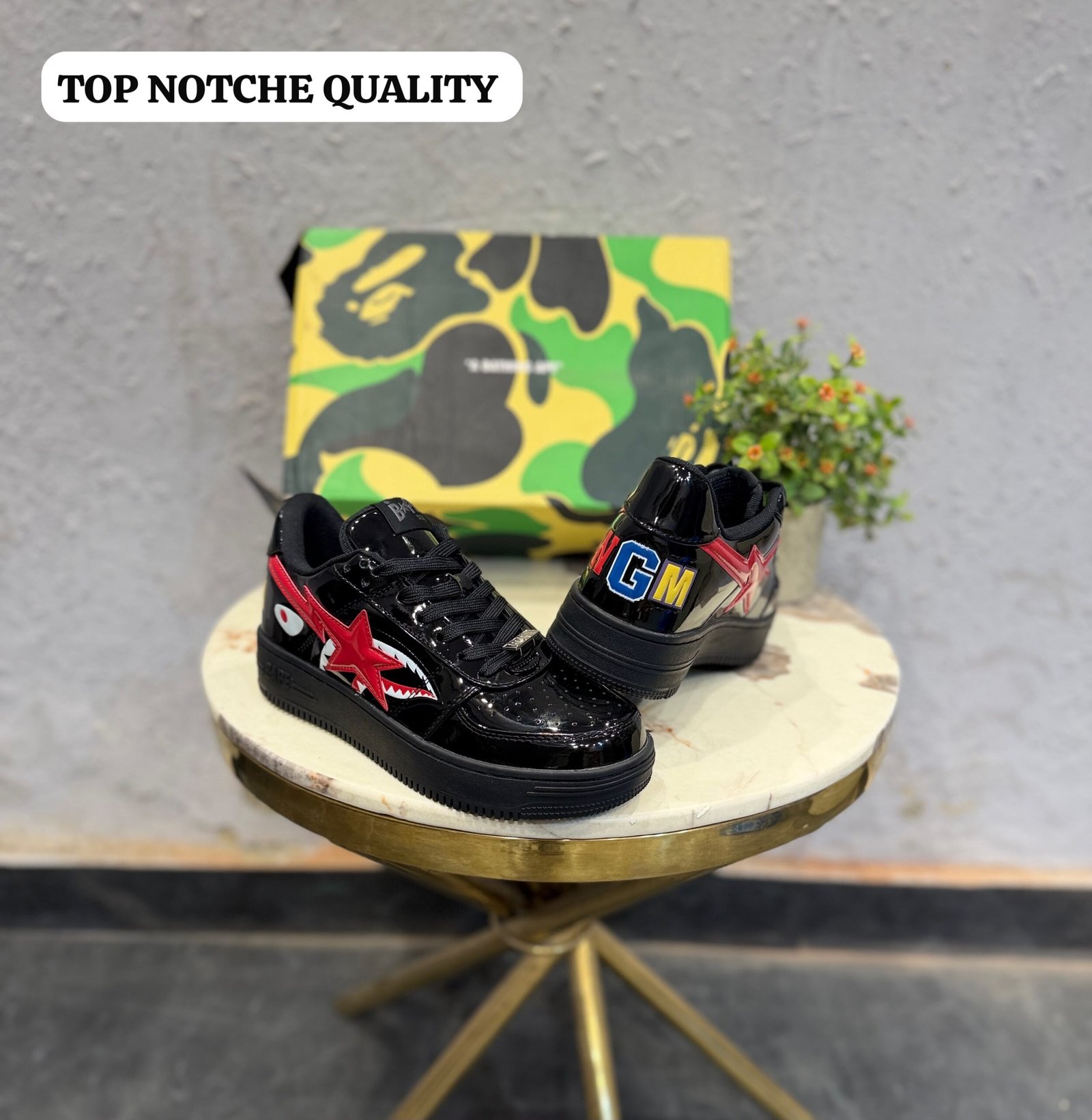 Buy BAPE STA OS Black Red Sneakers Sale! - Image 5