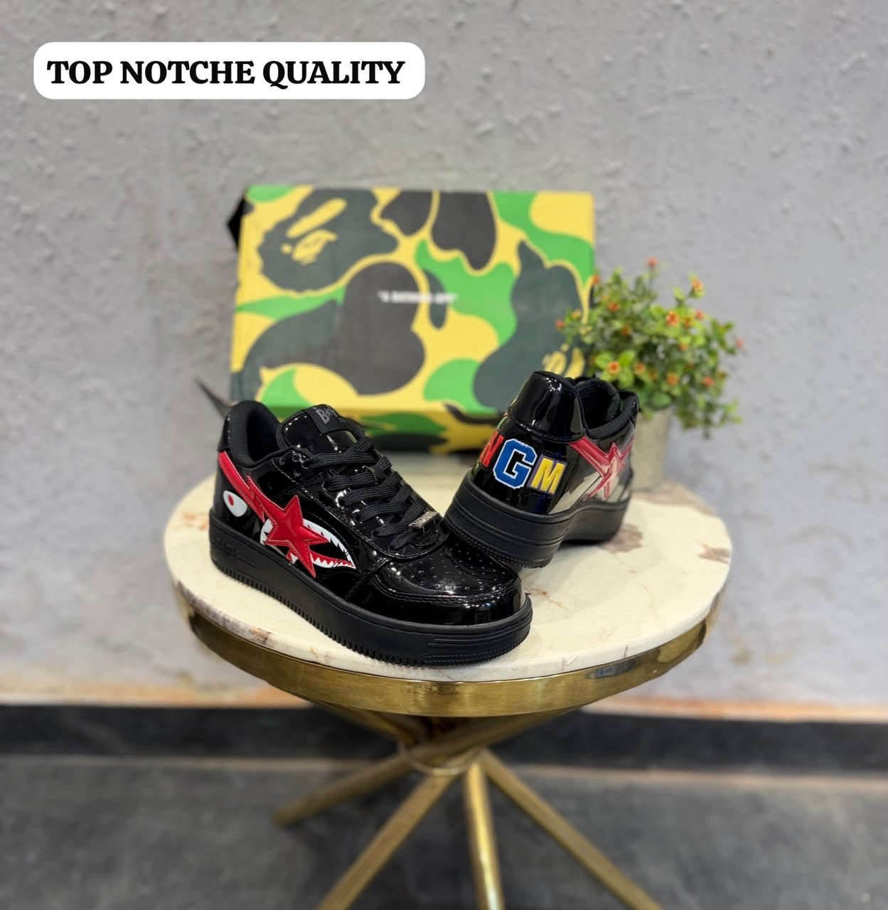 Buy BAPE STA OS Black Red Sneakers Sale! - Image 4