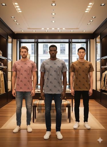 Buy Burber_ryy Cotton Lycra Crew Neck Tee