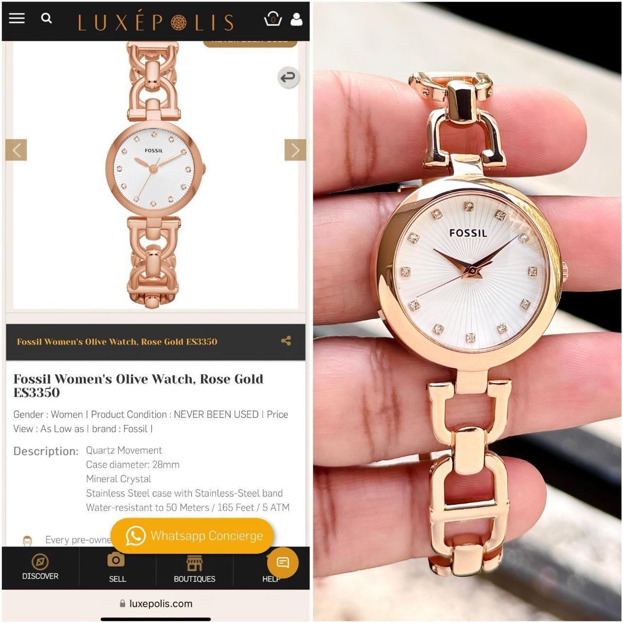 Buy Foss_ill Olive Women Watch Online - Image 4