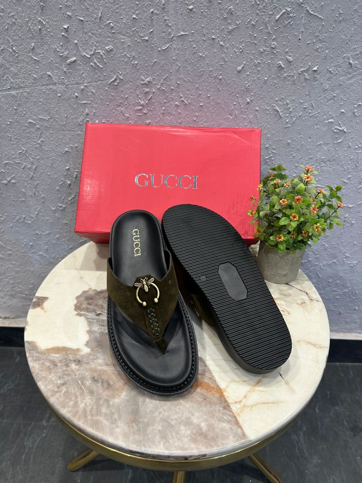 Buy Guc_cii Leather Comfort Slippers