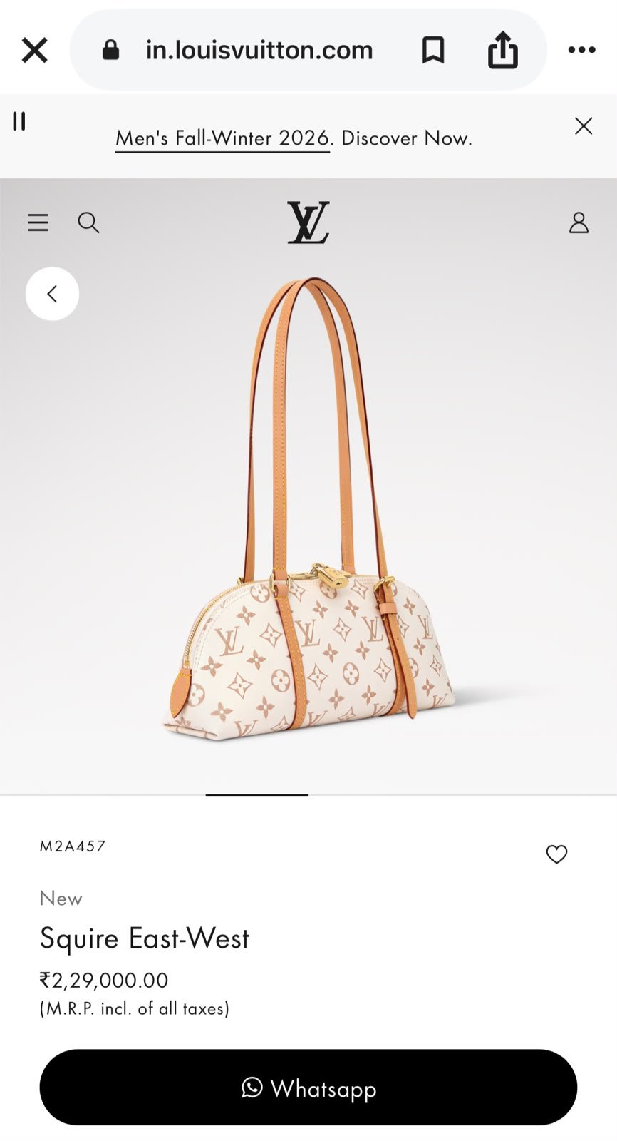 Buy LV Squire East West Shoulder Bag New - Image 2