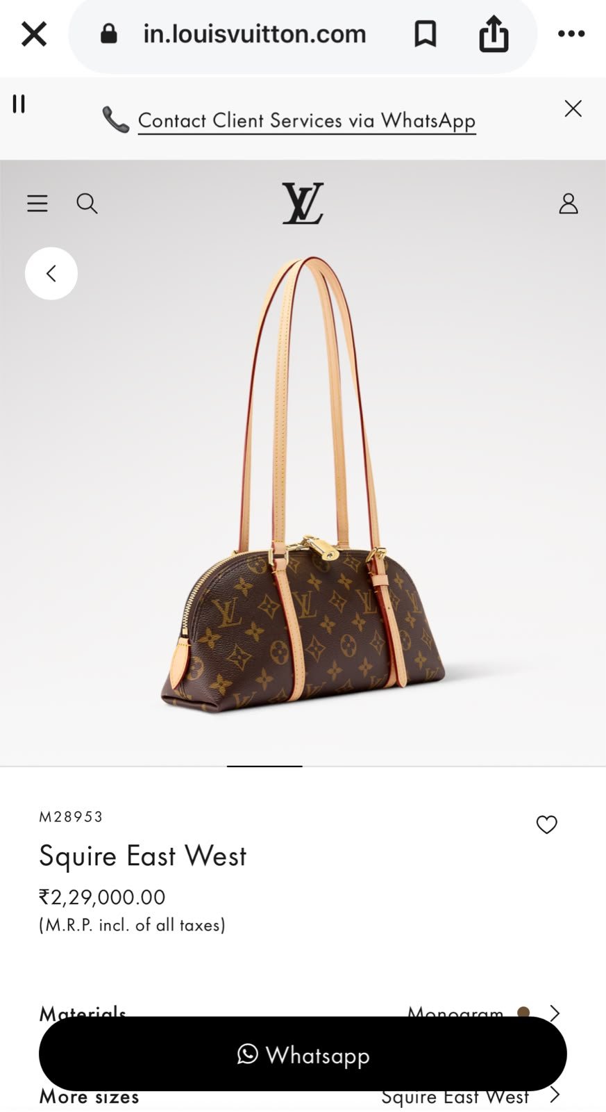 Buy LV Squire East West Shoulder Bag New - Image 5