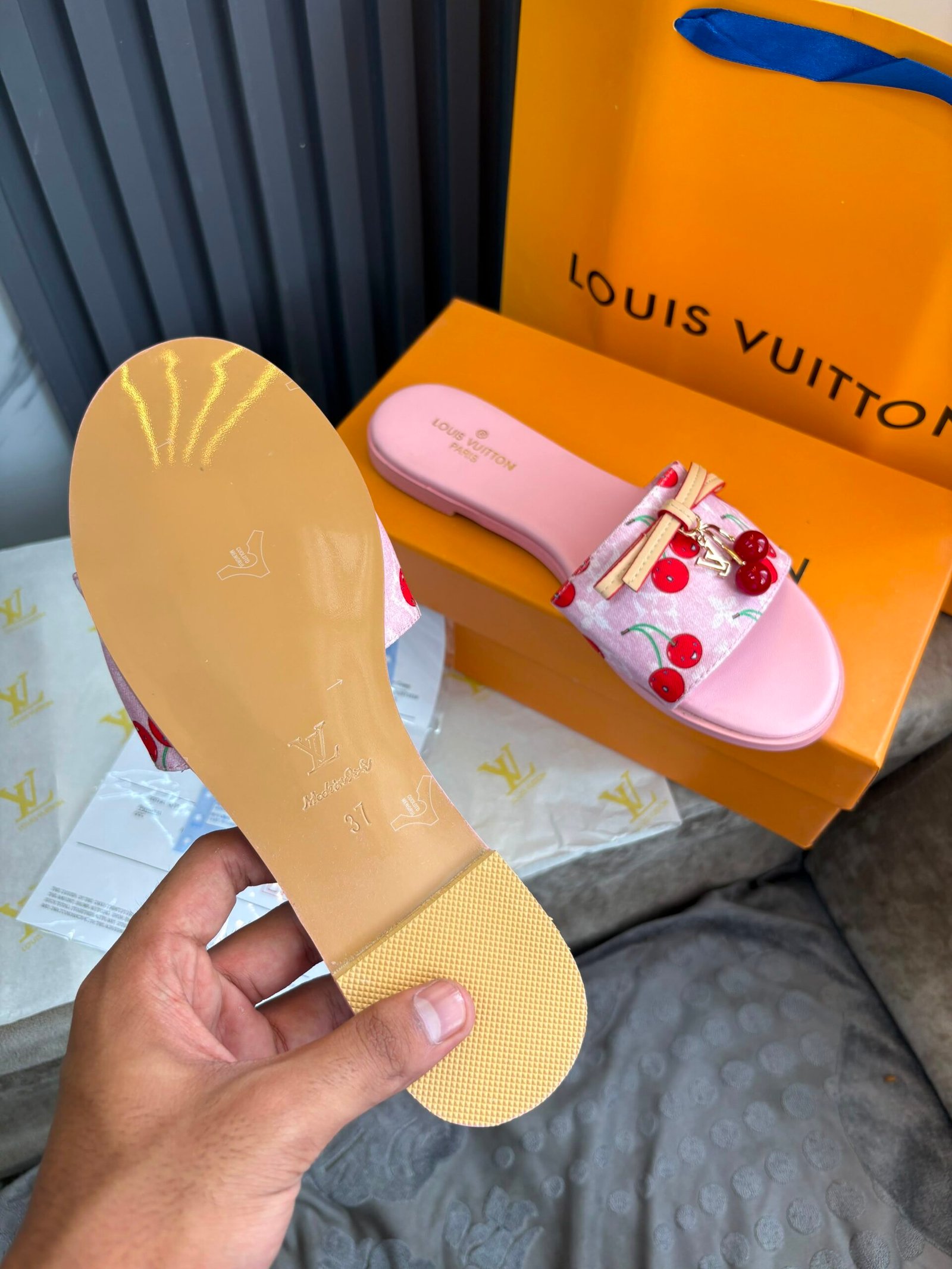 Buy LV x Murakami Lily Flat Mules Luxury - Image 6