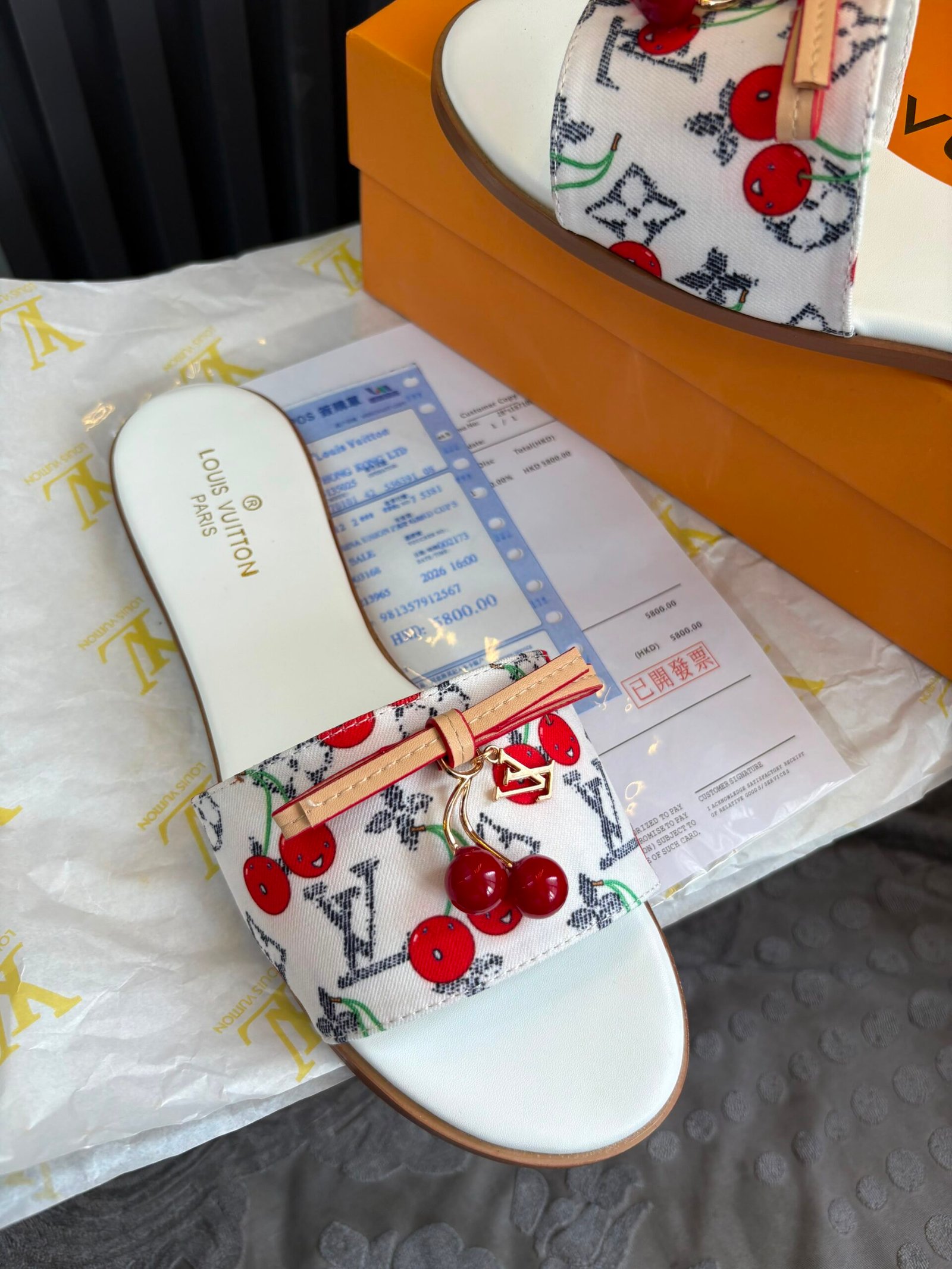 Buy LV x Murakami Lily Flat Mules Luxury - Image 8
