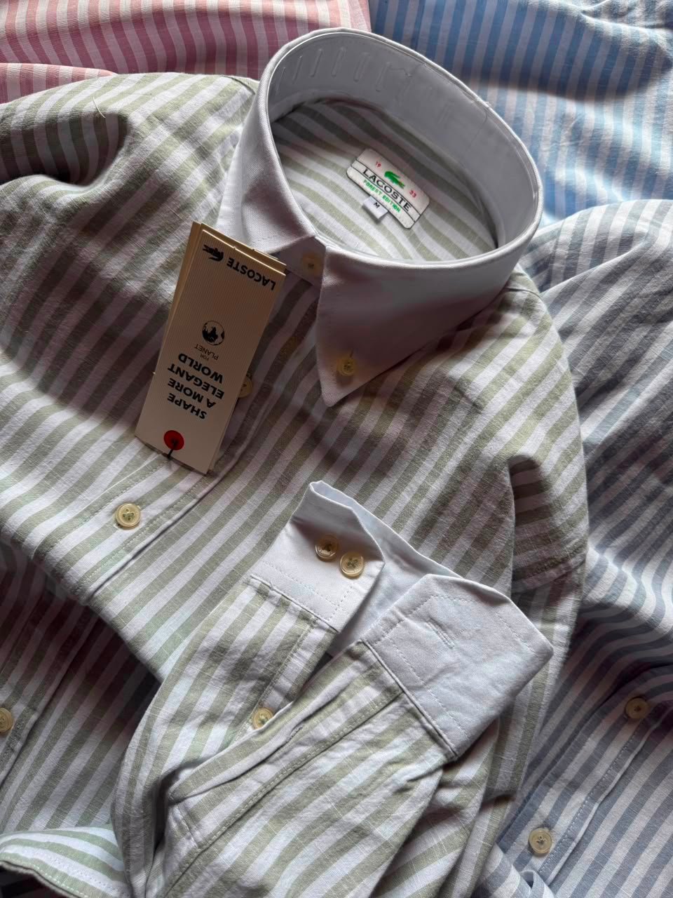 Buy Lacos_tee Linen Stripe Shirt Premium - Image 11