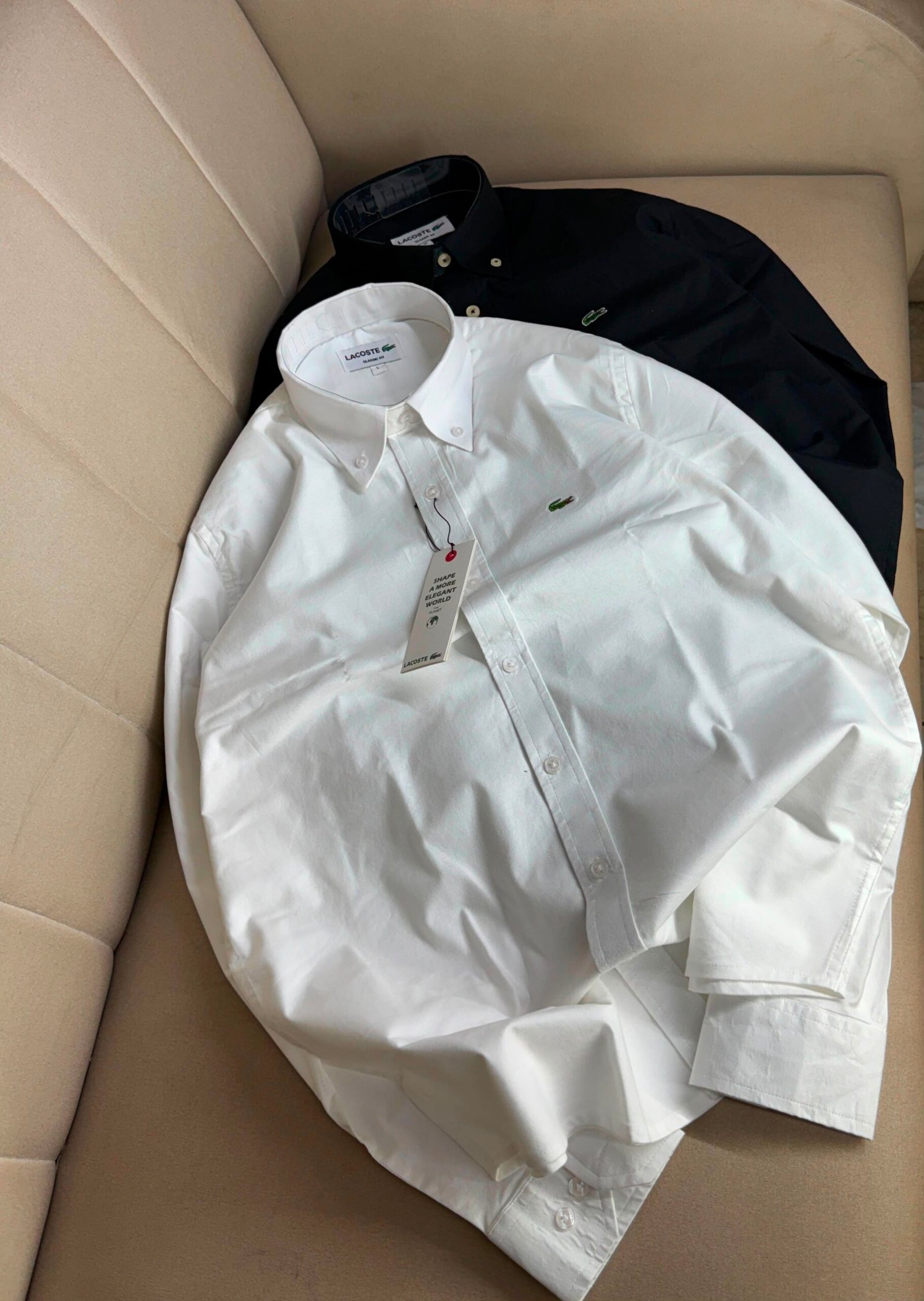 Buy Lacos_tee Plain Oxford Lycra Shirt