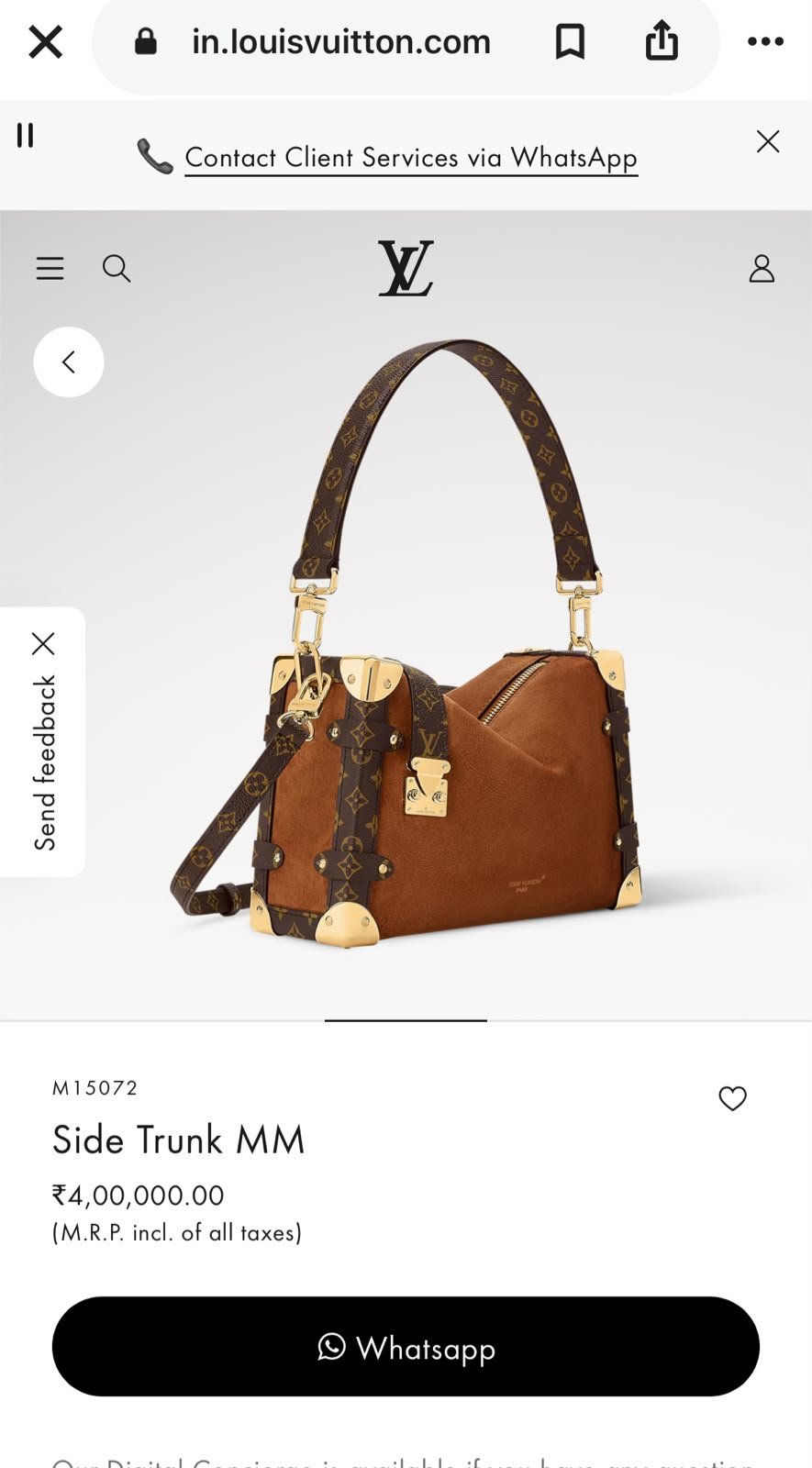 Buy Loui_s Vuitt_onn Suede Side Trunk Bag - Image 2