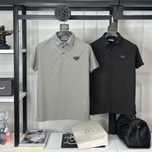 Buy Pra_da Cotton Lycra Collar T-Shirt