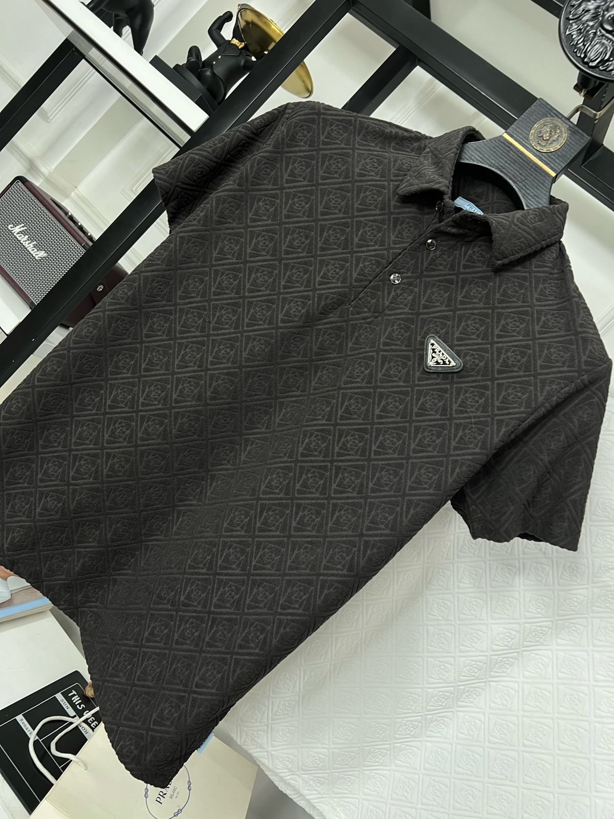 Buy Pra_da Cotton Lycra Collar T-Shirt - Image 10