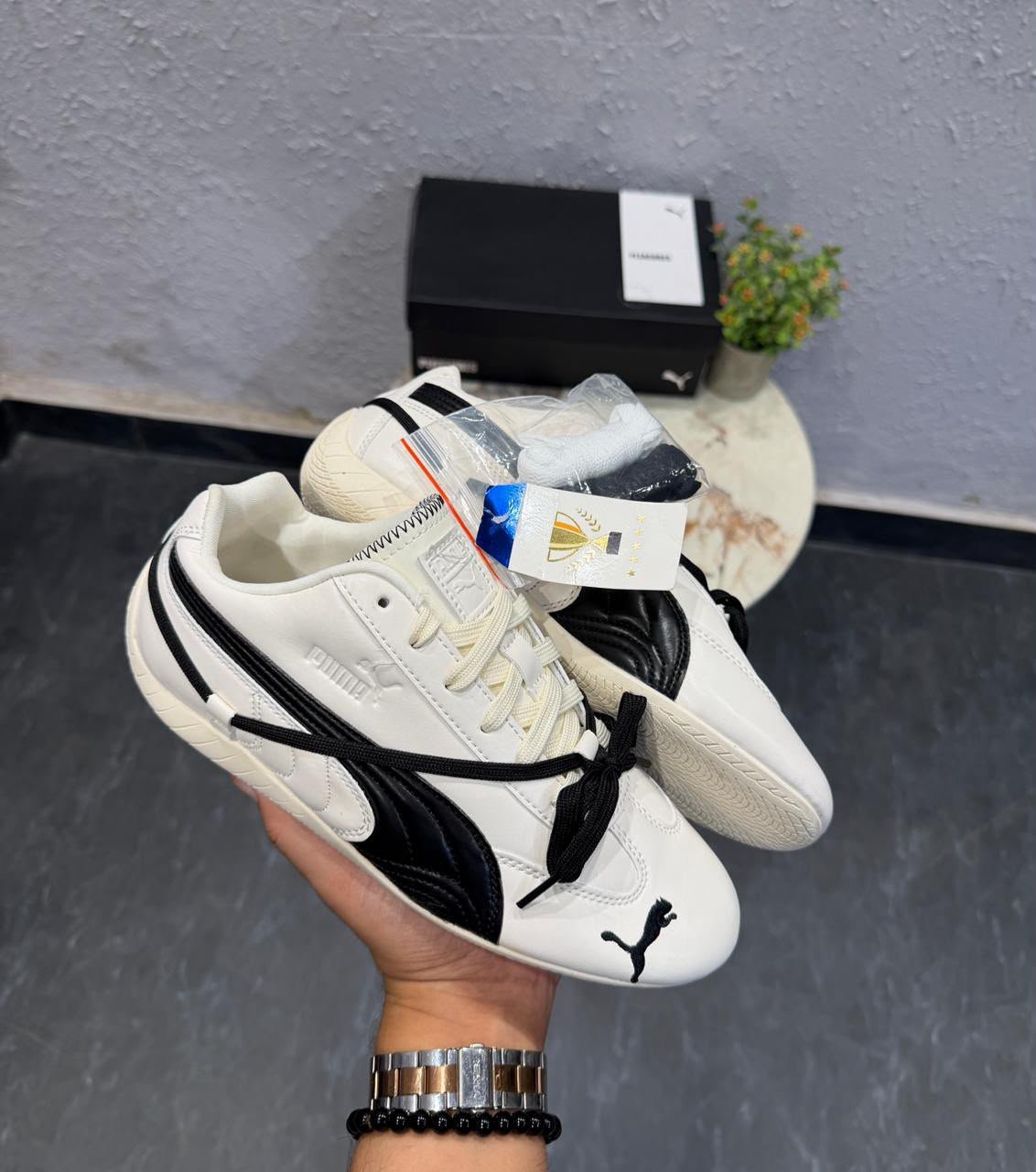Buy Pu_maa Speed Cat Rose White Shoes - Image 5