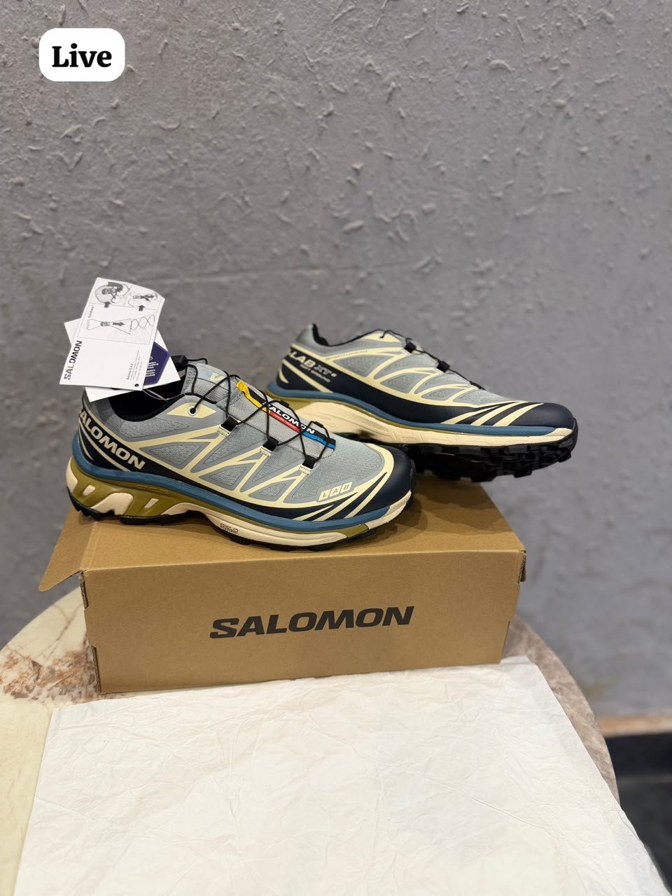 Buy Salom_onn XT Lab GoreTex Mist Blue Shoe - Image 4