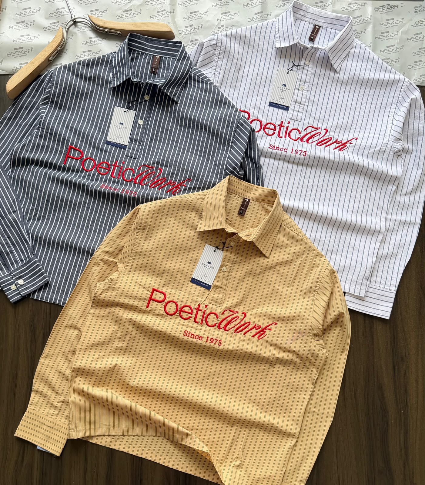 Buy Seek_err OG Boxy Fit Half Button Shirt