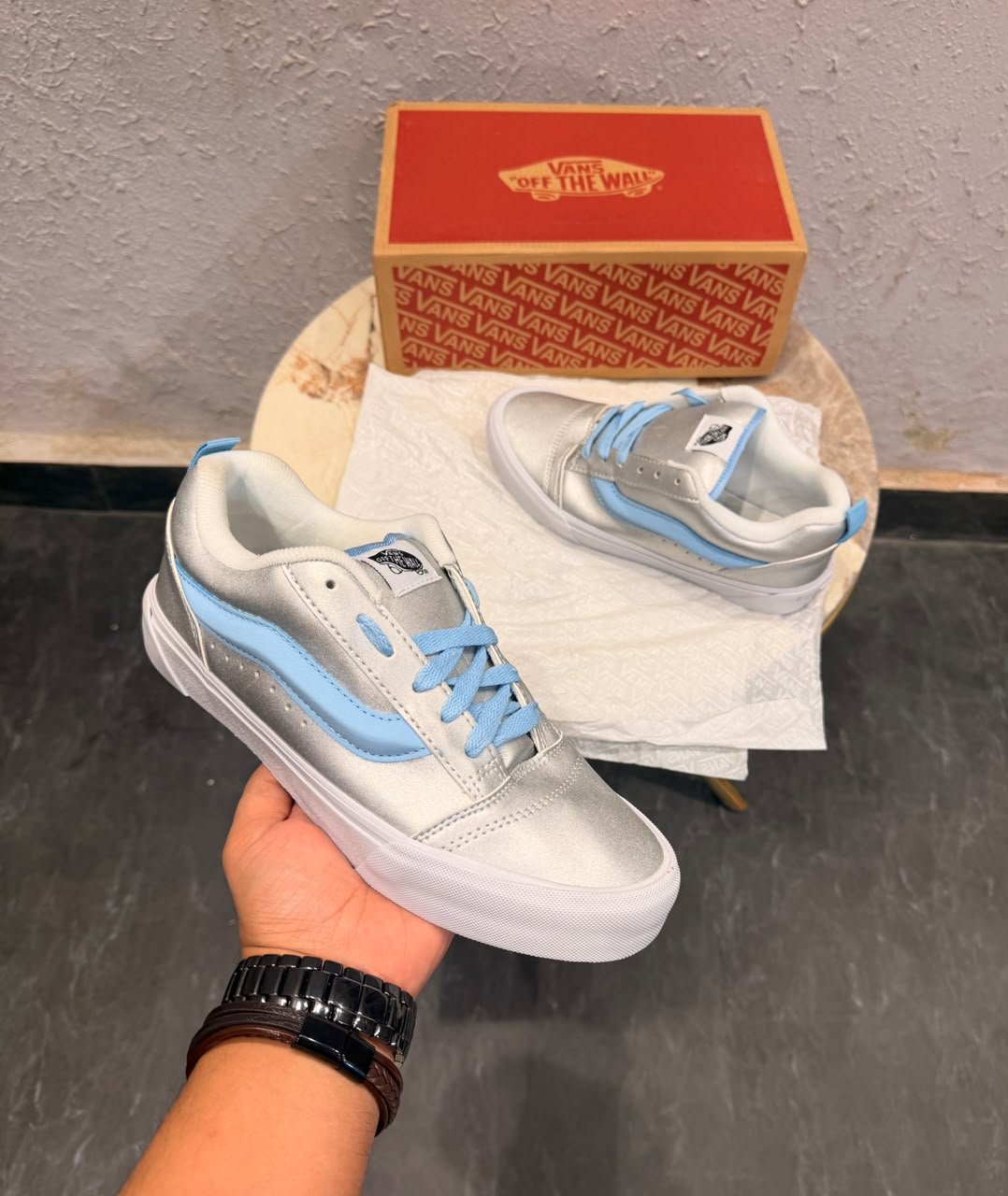 Buy Va_nss Old Skool Knu Metallic Sky Pro+
