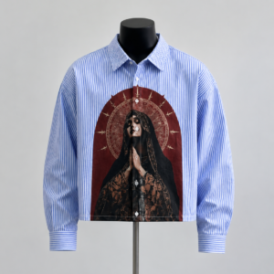 ZERVO Blue & White Striped Casual Shirt