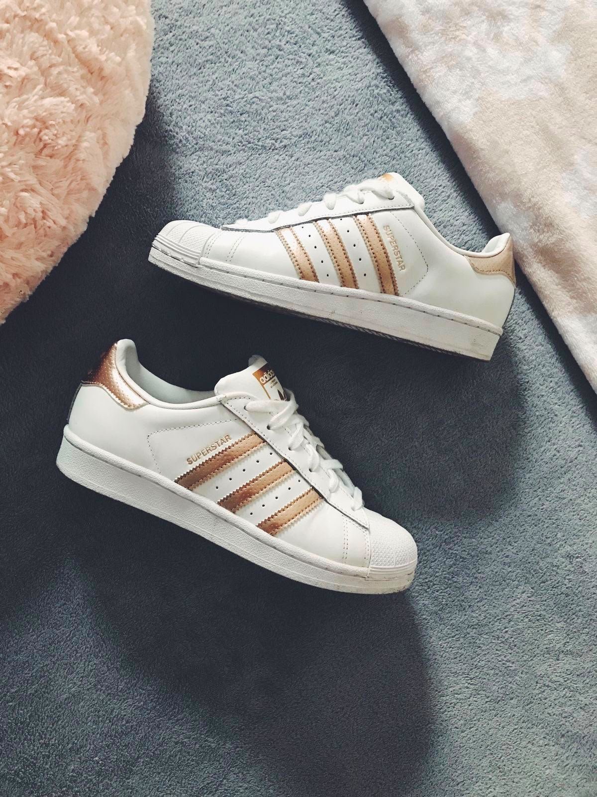 Buy Adid_ass Superstar White Gold Sneakers - Image 4