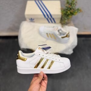 Buy Adid_ass Superstar White Gold Sneakers