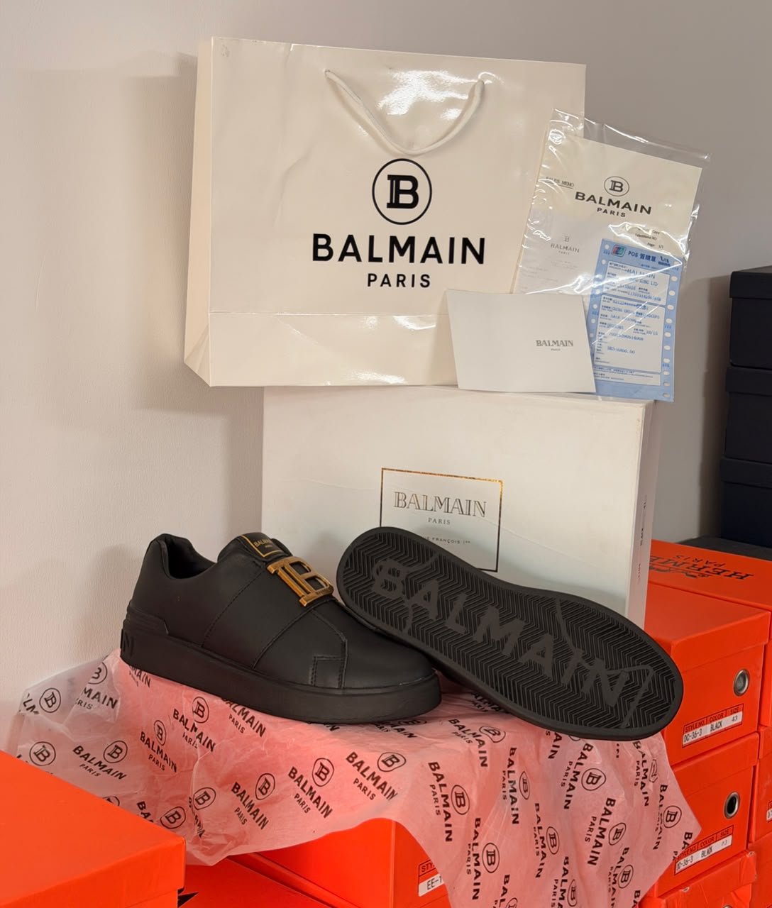 Buy Balma_inn Paris Black Gold Trainers Shoes - Image 2