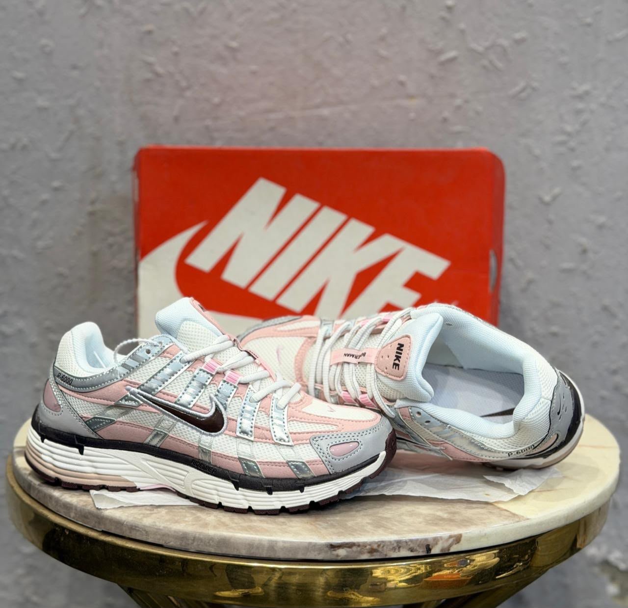 Buy Ni_kee P-6000 Pink Black Trainer Shoes - Image 8