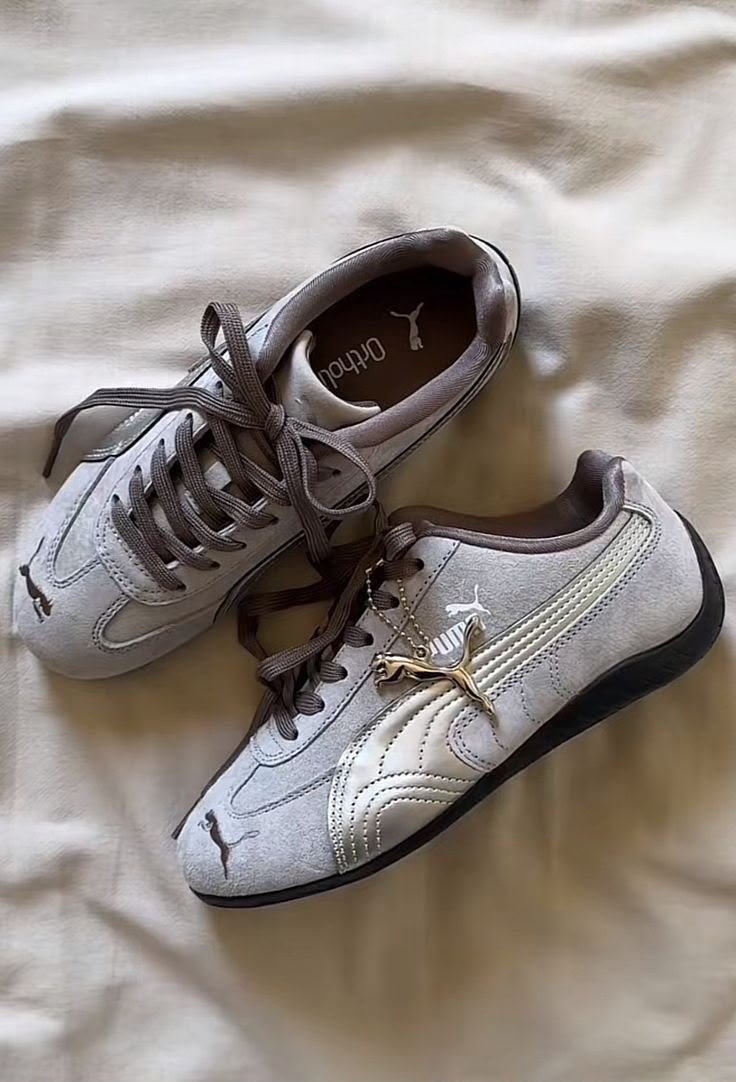 Buy PU_MAA Speed Cat Grey Silver Sneakers - Image 2