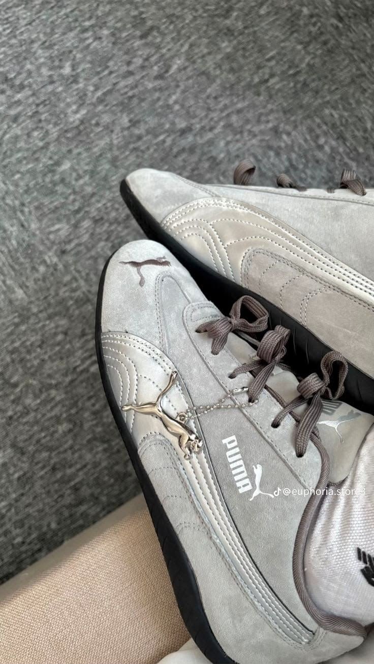 Buy PU_MAA Speed Cat Grey Silver Sneakers - Image 5