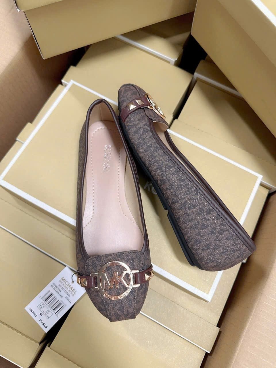Buy Michae_l Ko_rss Brown Ballerinas Online - Image 3