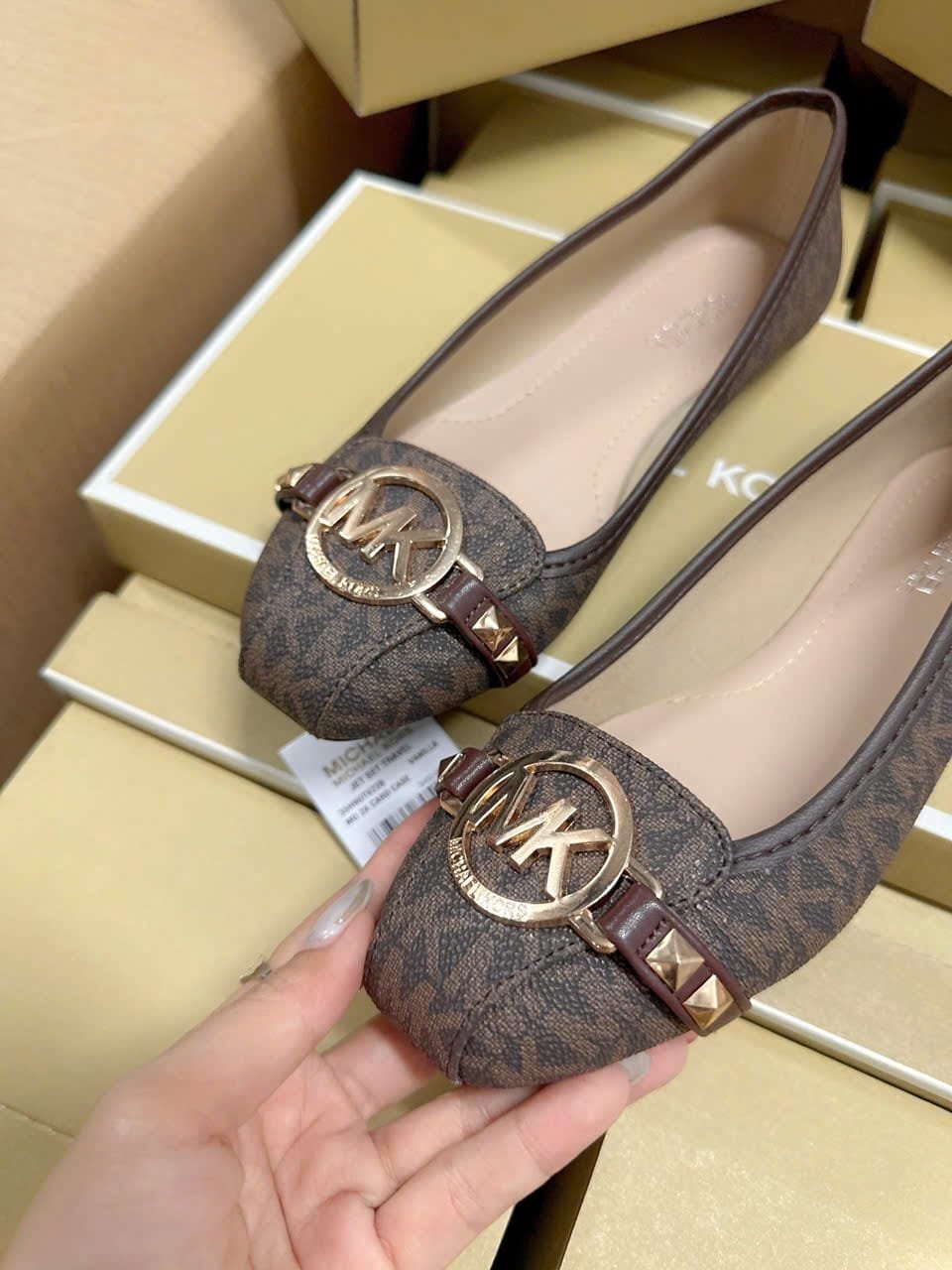 Buy Michae_l Ko_rss Brown Ballerinas Online - Image 4